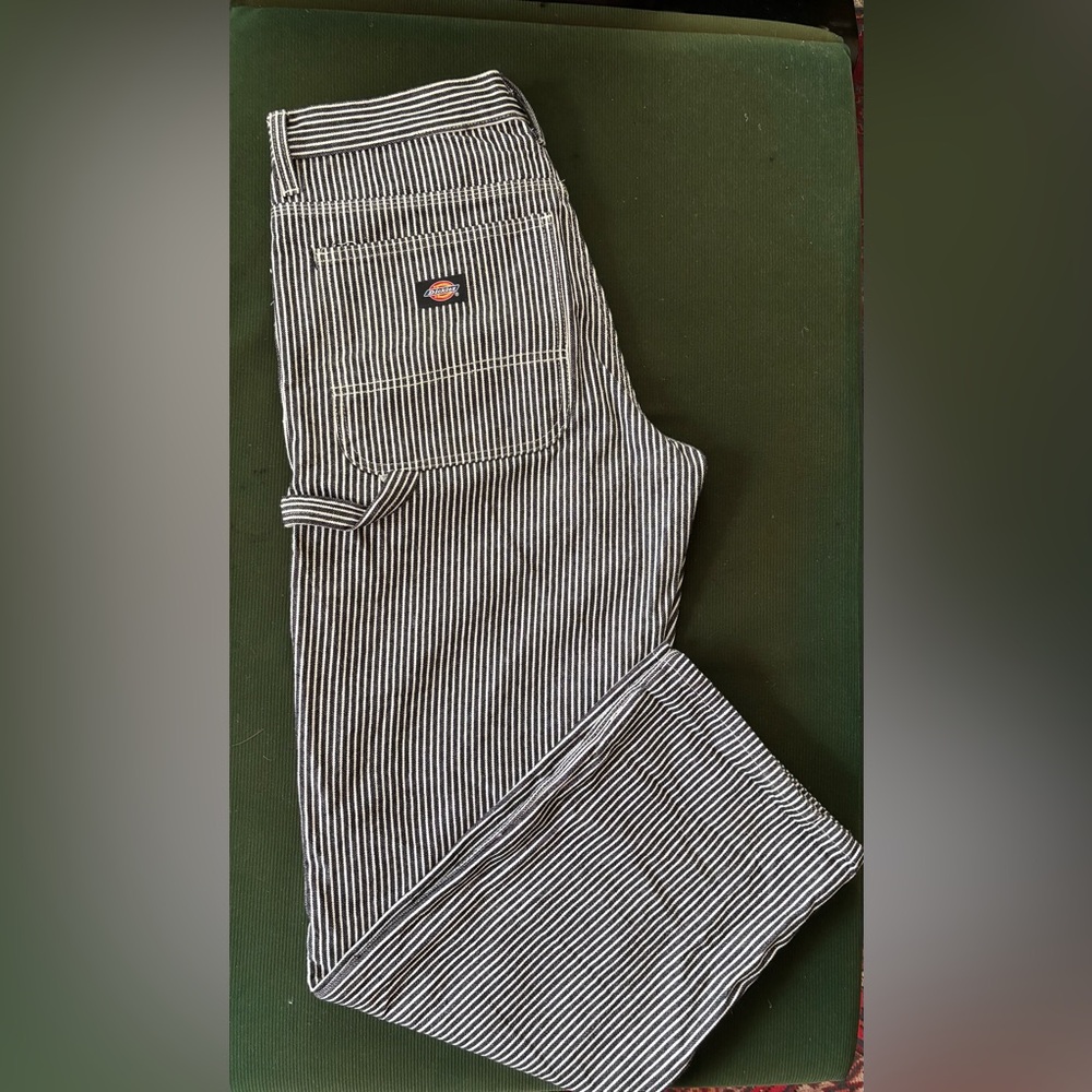Dickies Men’s Black & White Stripe Carpenter Jeans